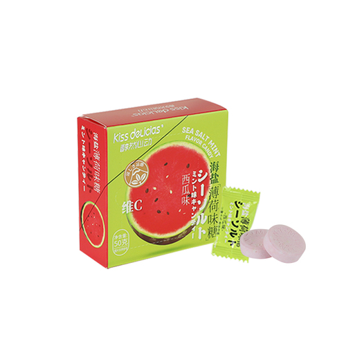 醇然心动海盐薄荷糖50克盒装